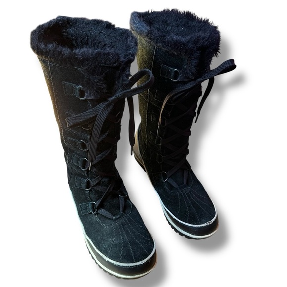 Sorel Tripoli High II Black Suede Winter Waterproof Boots NL2093-010 Sz 10.5 - Picture 3 of 10